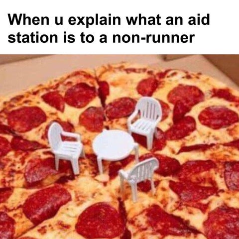 Aid station pizza