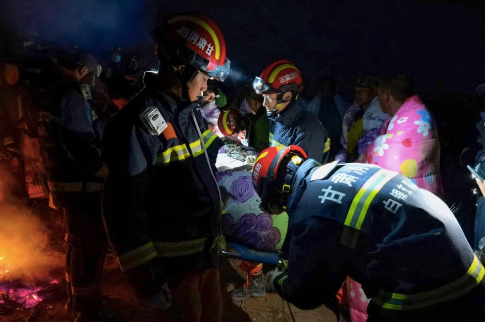 Rescuers helped runners suffering from hypothermia and various injuries in Yellow River Stone Forest 100k in the Chinese province of Gansu on Saturday after extreme weather killed 21 runners.