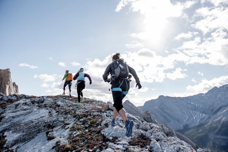 Mountain running and climbing