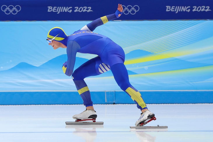 Nils van der Poel Speedskating training