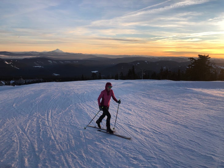 skiing and runners
