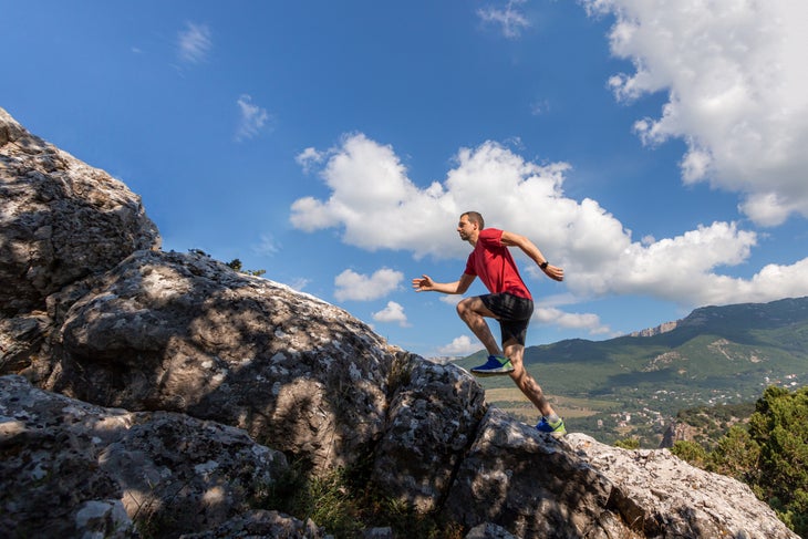 Mountain running and climbing