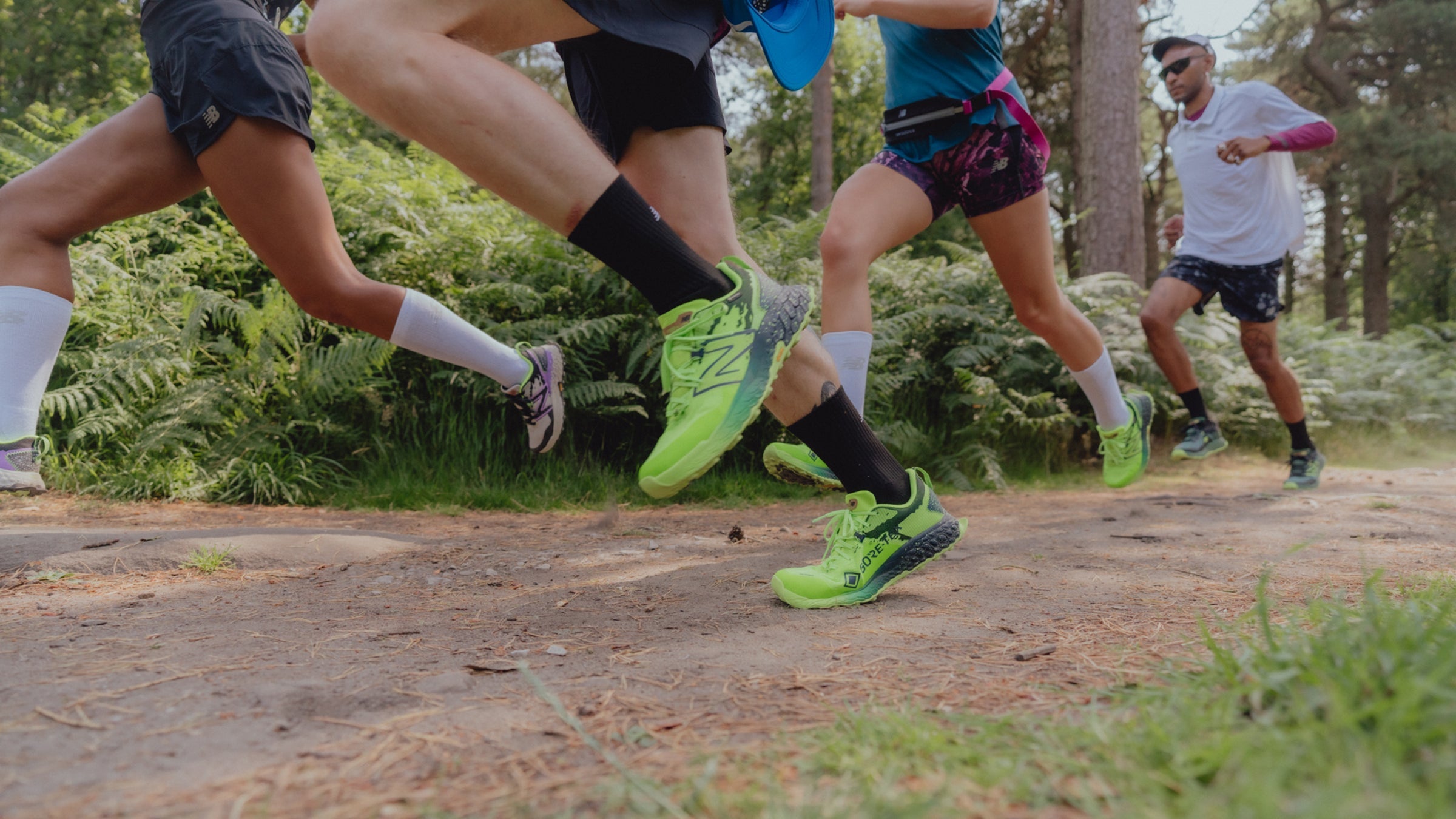 Runnings wearing New Balance shoes