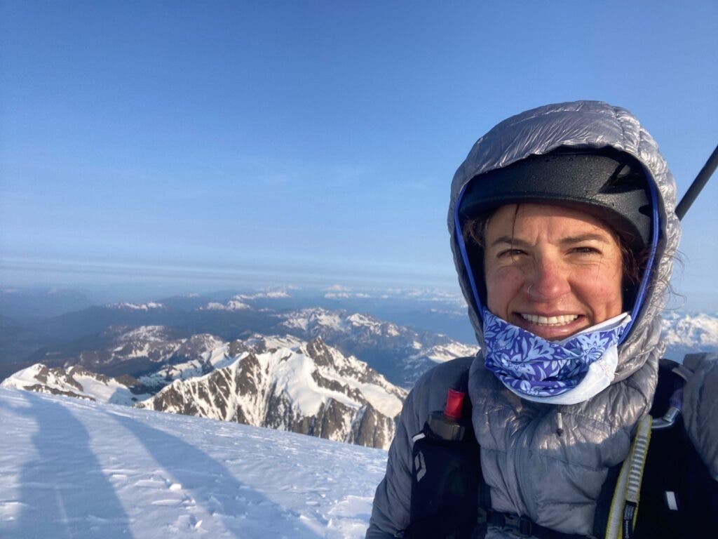 Hillary Gerardi selfie on Mont Blanc FKT