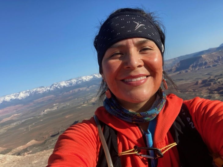 Indigenous runner at Trans Rockies