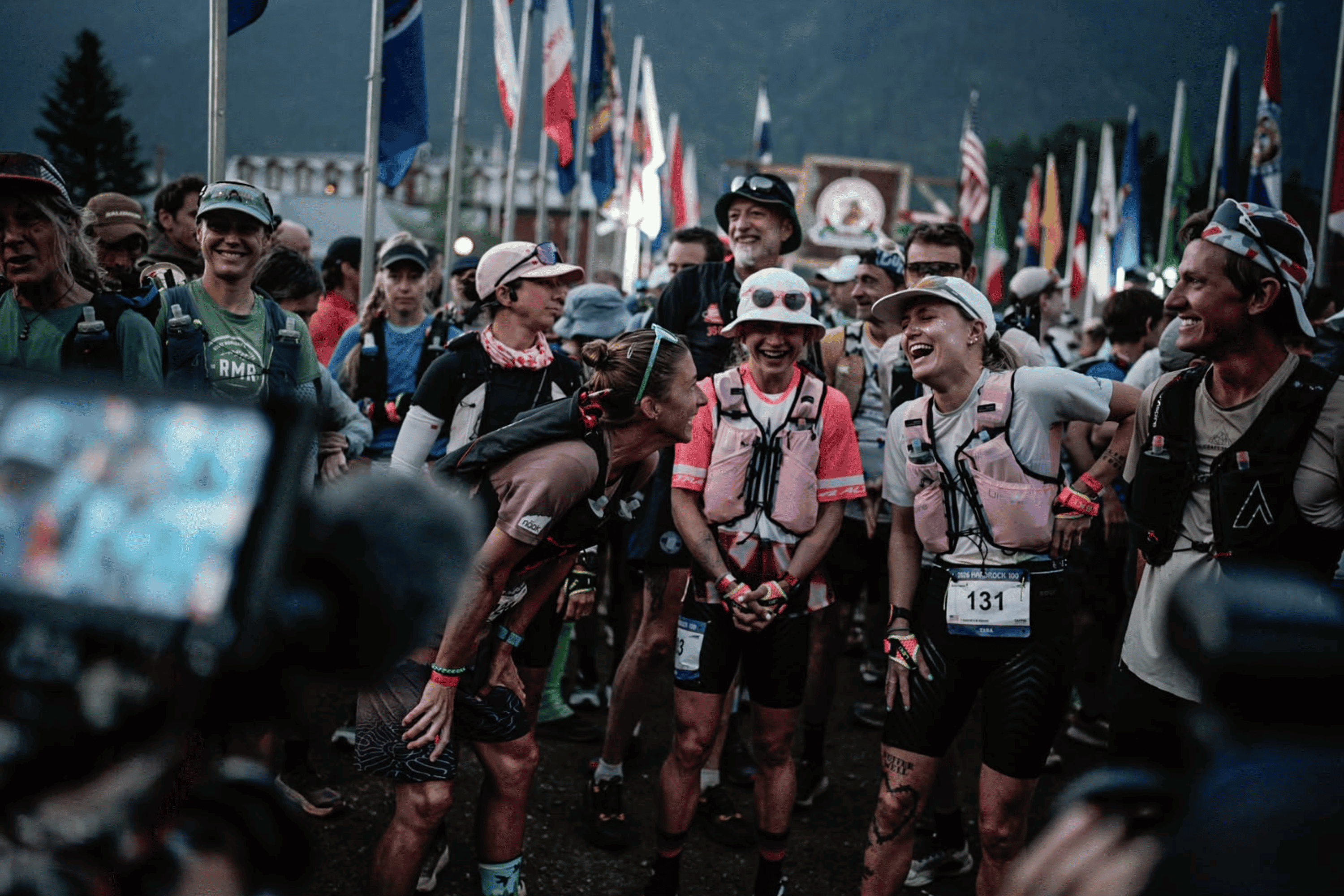 Courtney Dauwalter at the start of the 2026 Hardrock 100