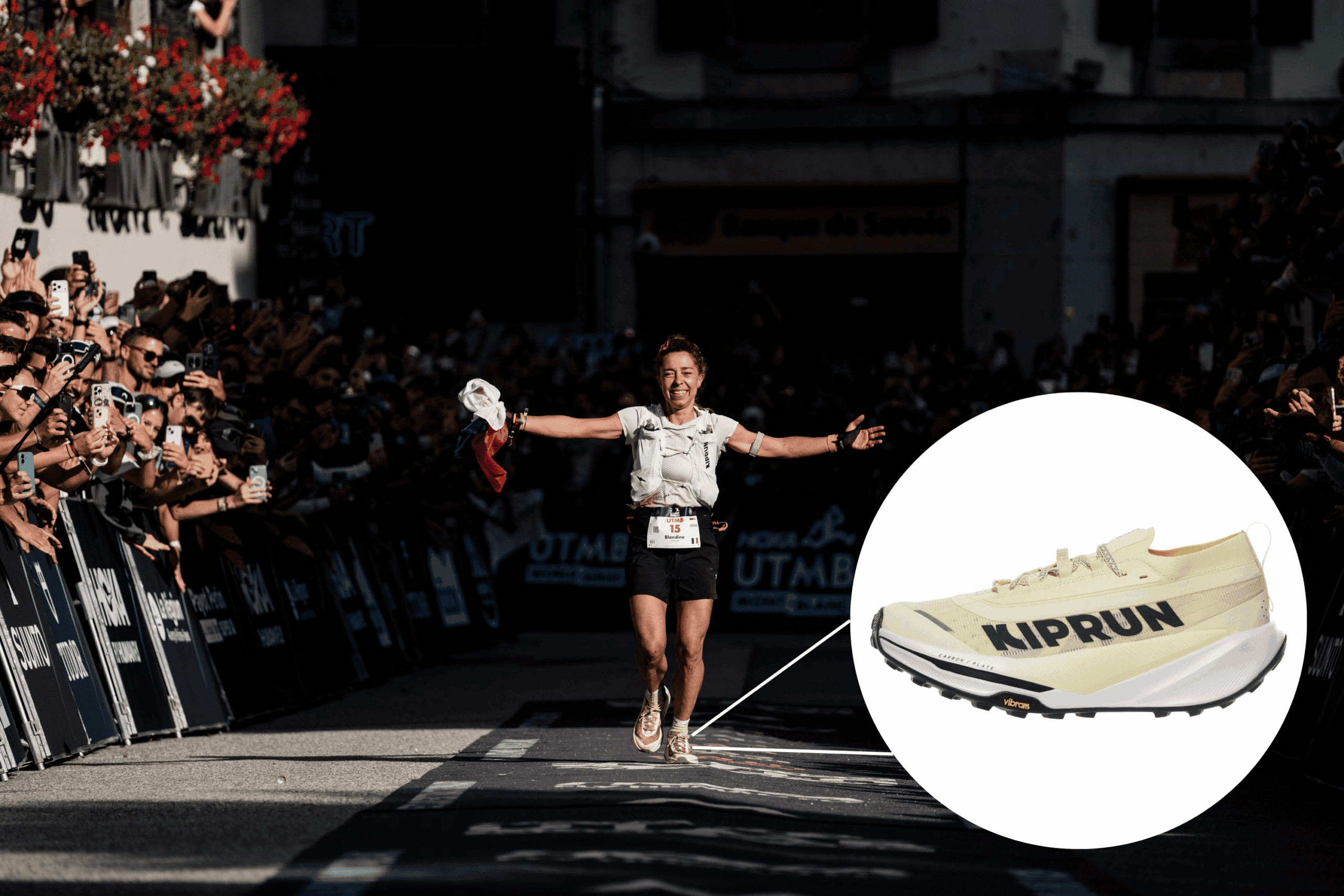 Blandine L'Hirondel won UTMB in the Kiprun Kipsummit Race.