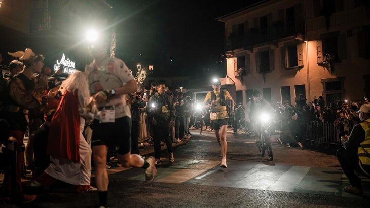 Vincent Bouillard before he DNFed at Lac Combal (68K) during 2026 UTMB.