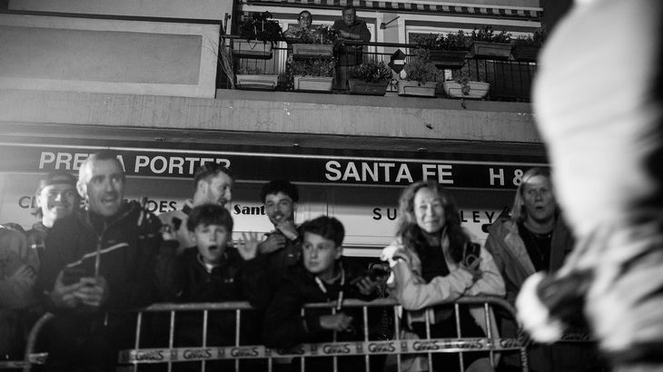 The UTMB race is real, bringing people out of their houses.